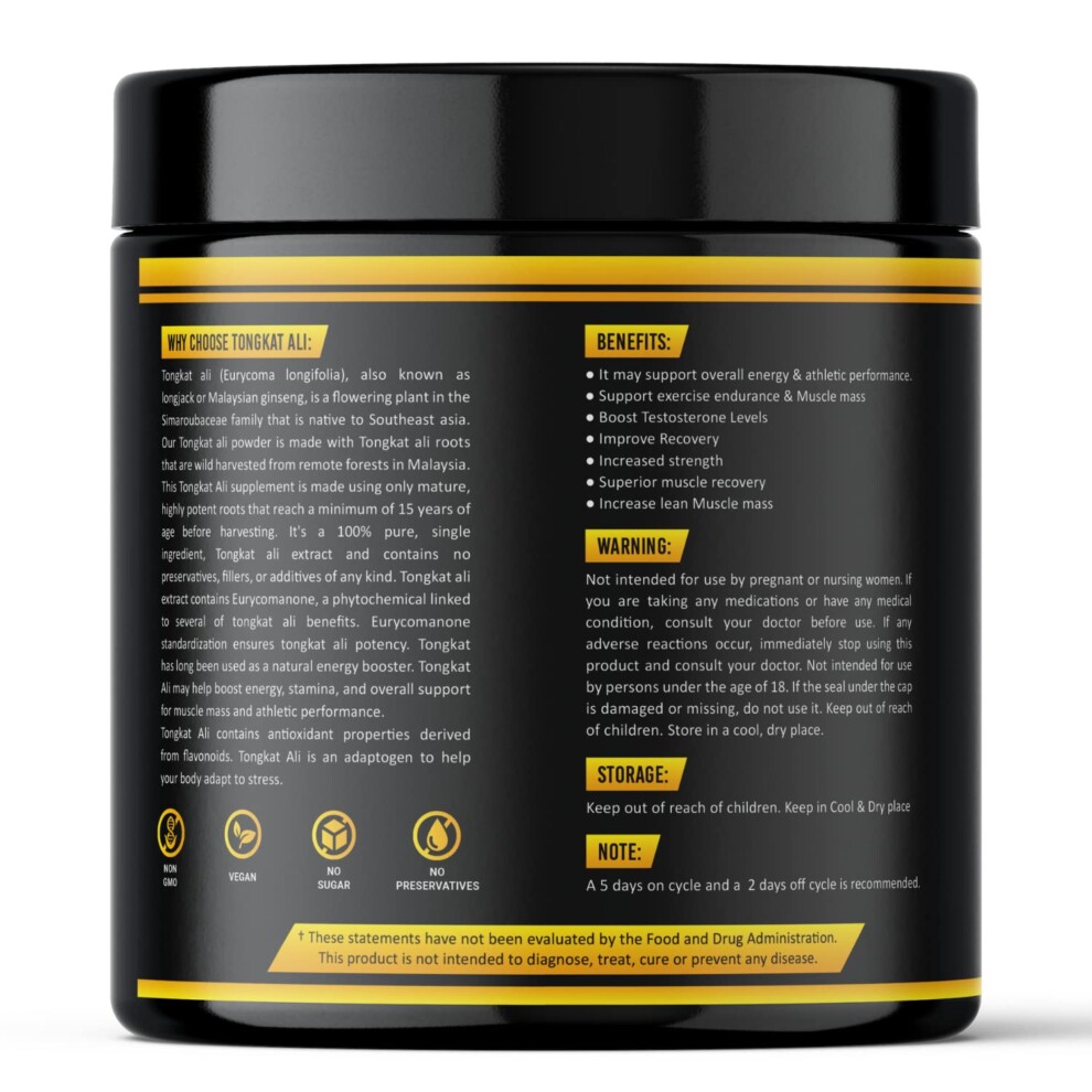 Tongkat Ali Root Extract Powder 1001 with Active